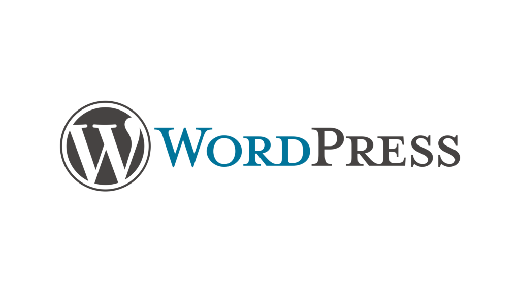 WordPress wordmark and logo 1920x1080